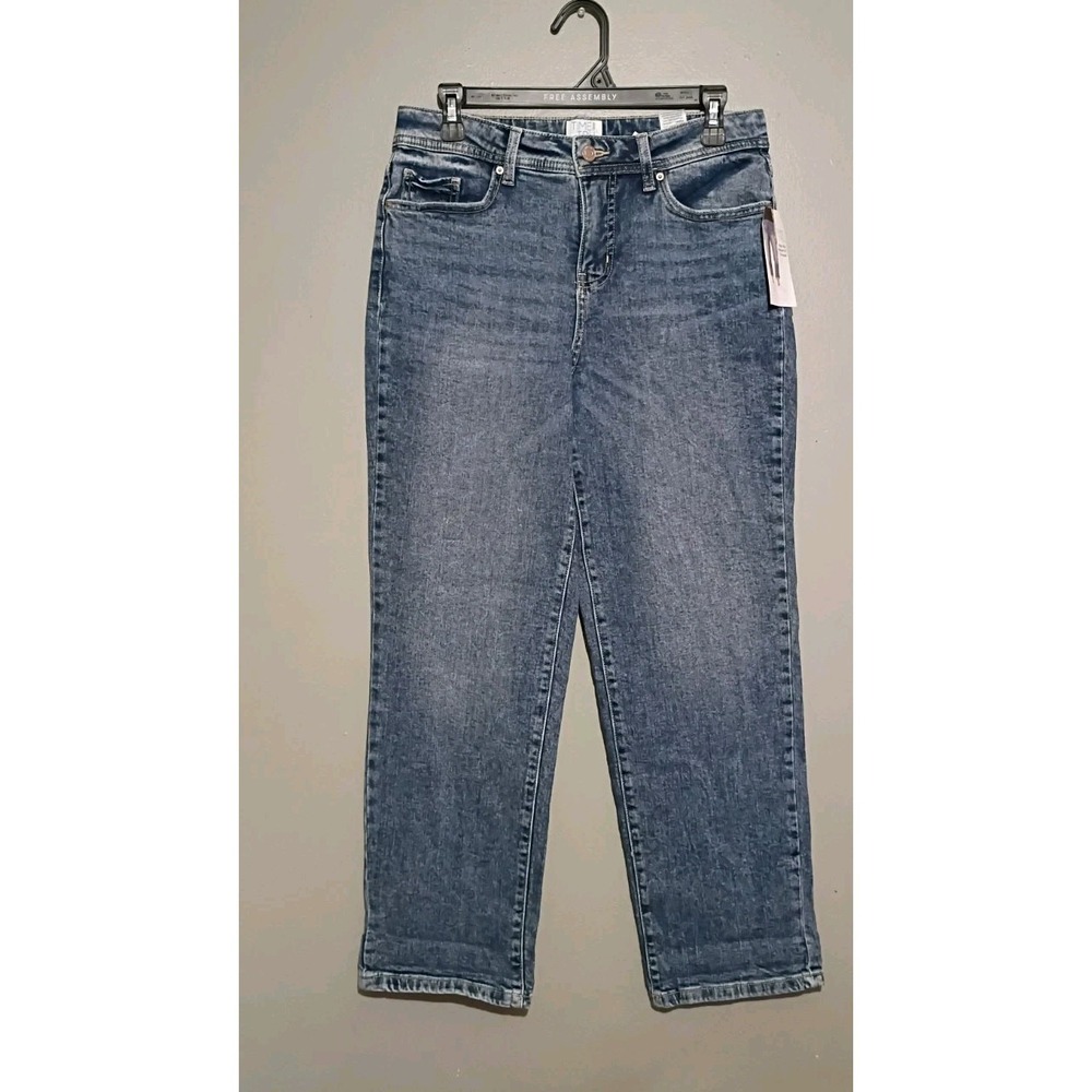 Time and Tru Women's High Rise Relaxed Boyfriend Jeans, 26" Inseam, Size 2